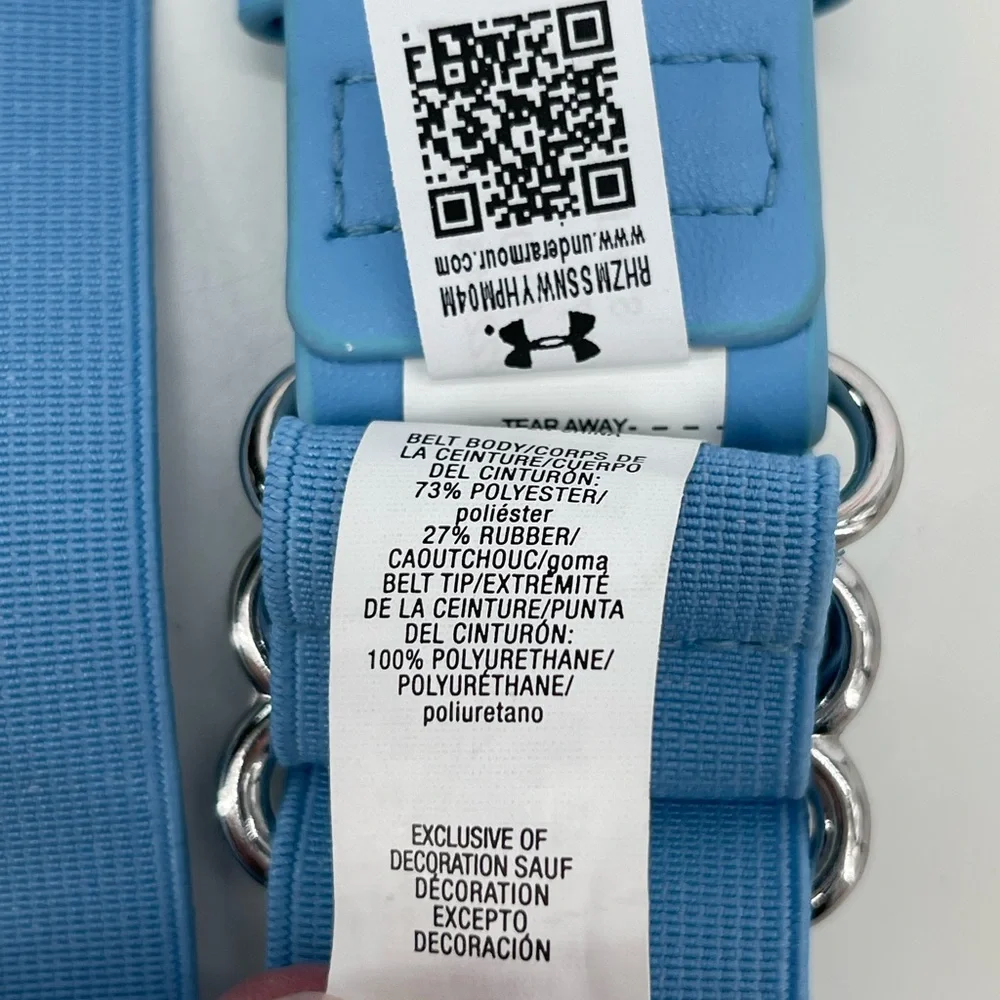 Under Armour Blue Baseball Belt with Silver Buckle
